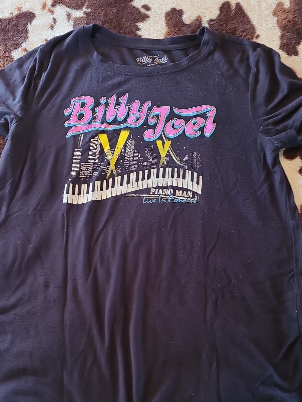 Billy Joel Black Graphic Tee - Women's Short Sleeve